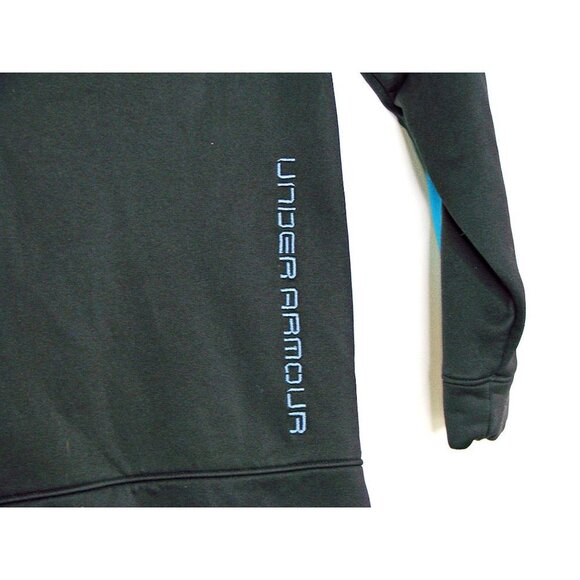 Under Armour Fleece Pullover Color Block Hoodie Sweatshirt Front Pockets Logo L - Picture 5 of 12